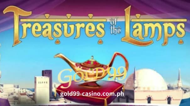 Ang Treasures of the Lamps ay isang 5-reel, 3-row online na laro ng slot na may 20 paylines